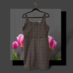 Purple Snow Grey & Black Plaid Dress